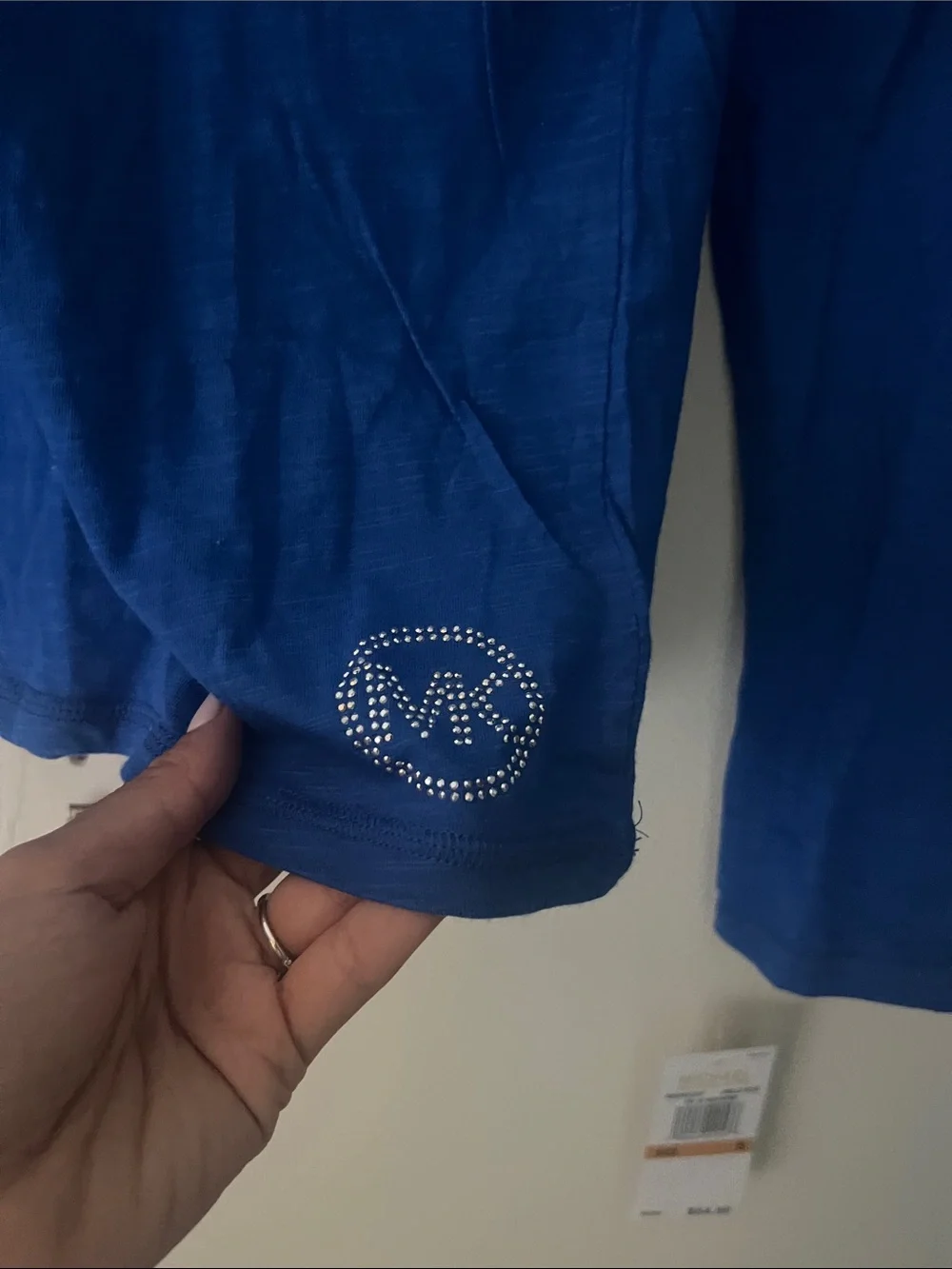 Michael Kors Long-Sleeve Blue Top